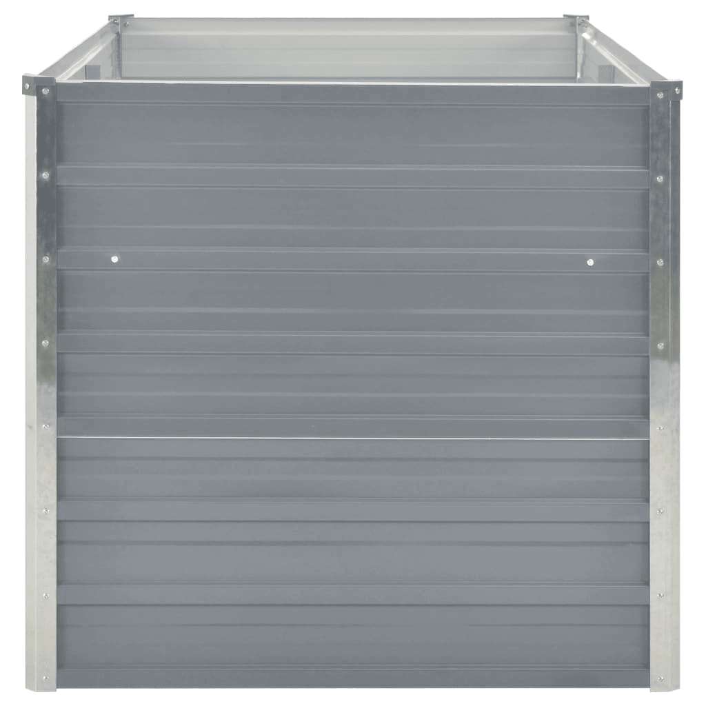 Hochbeet 160 x 80 x 77 cm Verzinkter Stahl Grau