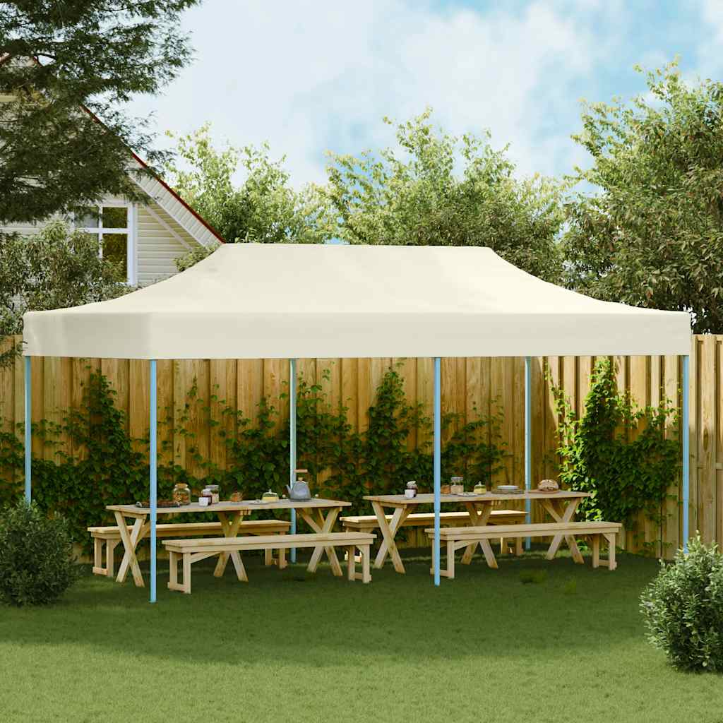 Faltzelt Pop-Up 3x6 m Cremeweiß