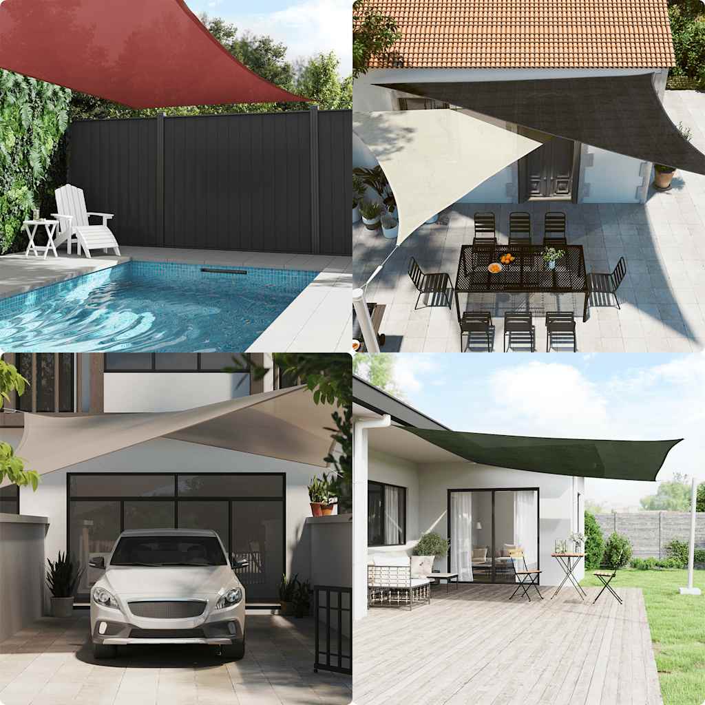 HDPE square awning 3.6 x 3.6 m white