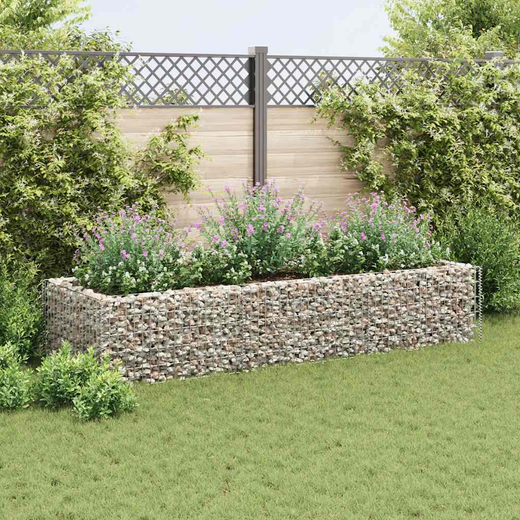 Gabionen-Hochbeet Stahl 270×90×50 cm