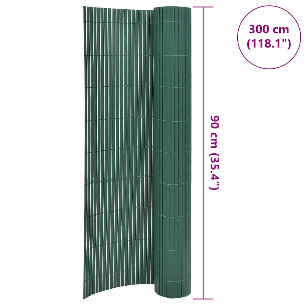 Clôture de jardin double face PVC 90×300 cm vert