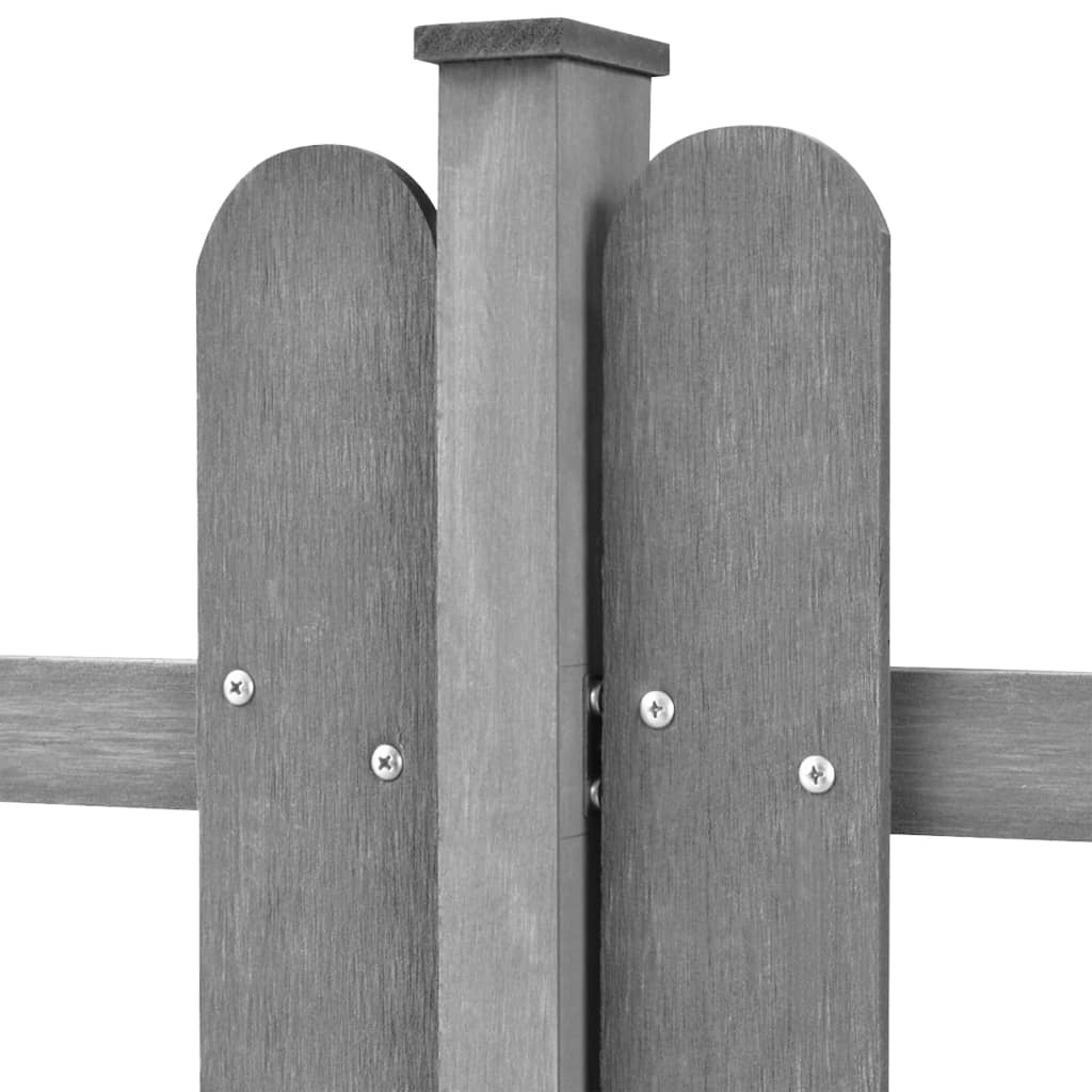 Palissade avec poteaux 3 pcs WPC 600x60 cm