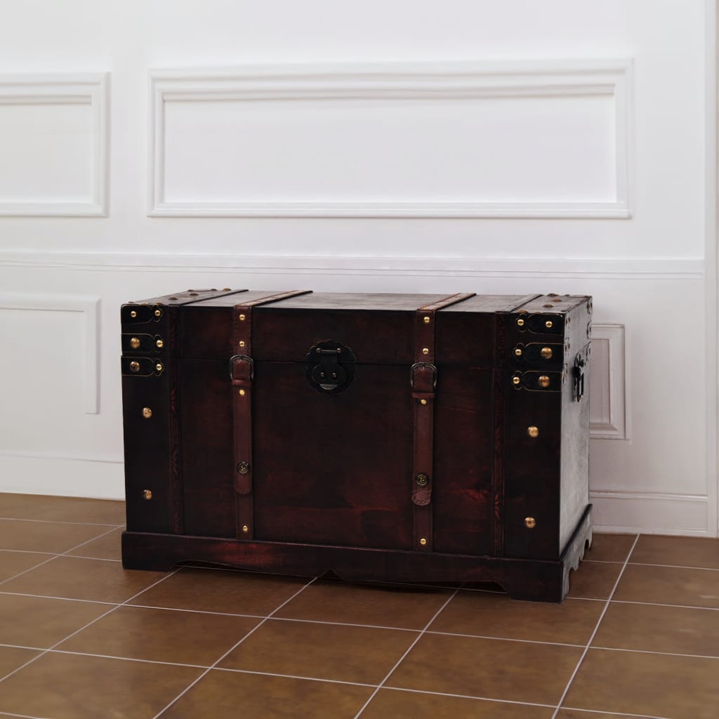 Vintage treasure chest wood 66 x 38 x 40 cm