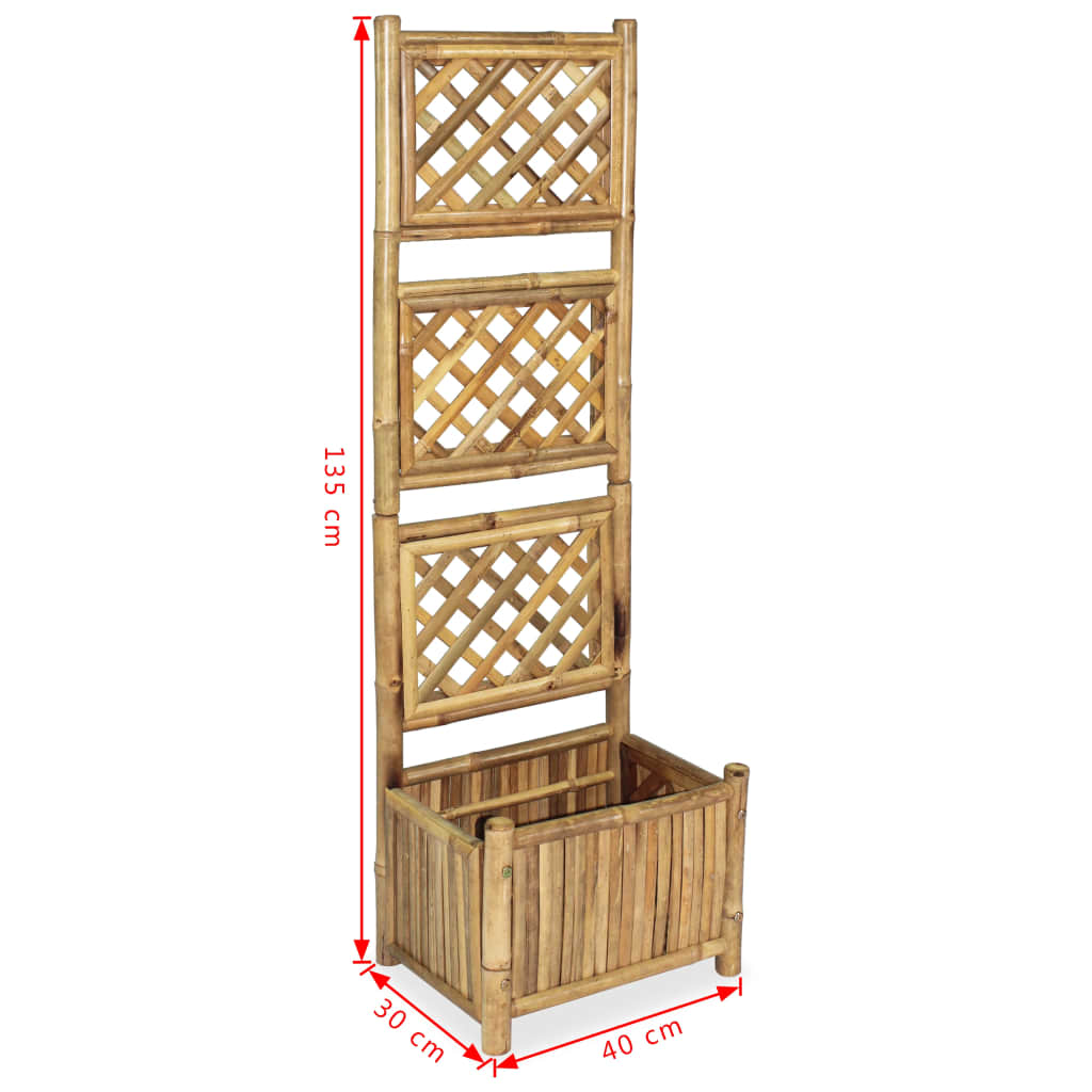 Plant container with trellis bamboo 40 cm
