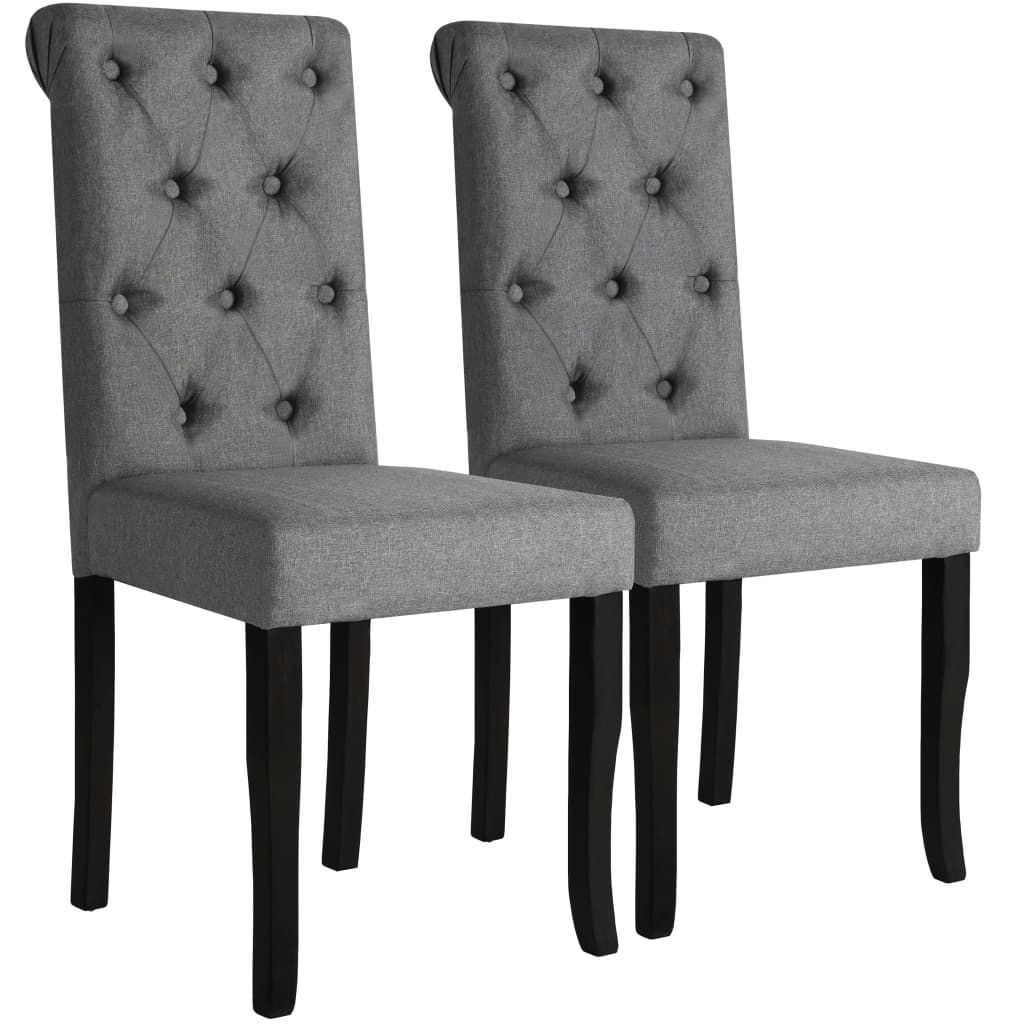 Dining room chairs 2 pcs. Dark gray fabric