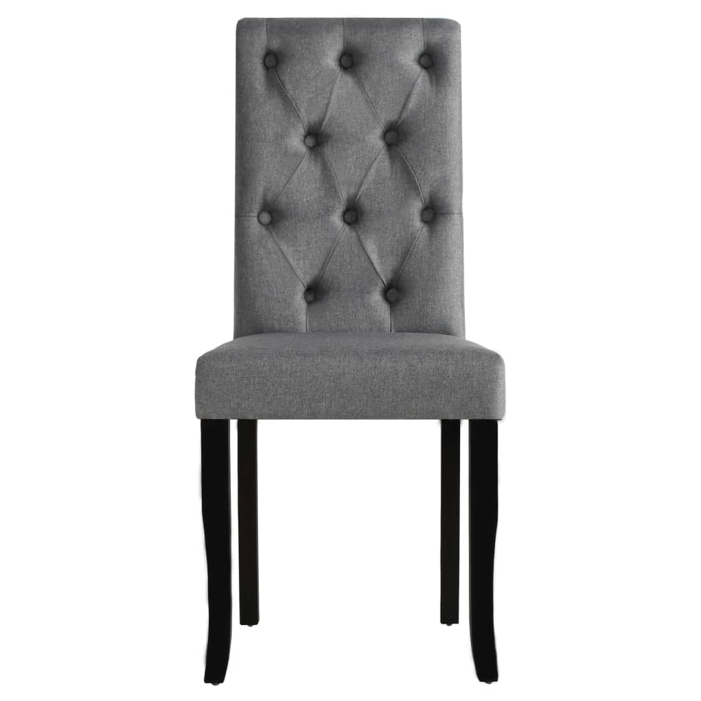 Dining room chairs 2 pcs. Dark gray fabric