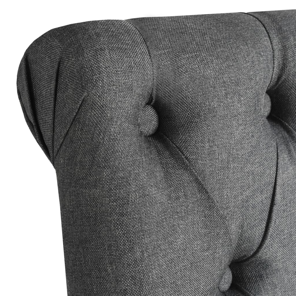 Dining room chairs 2 pcs. Dark gray fabric