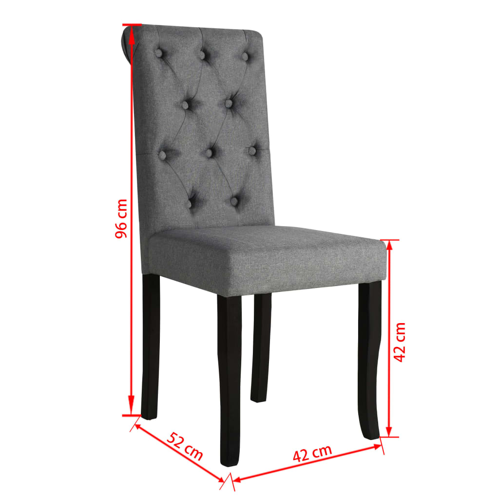 Dining room chairs 2 pcs. Dark gray fabric