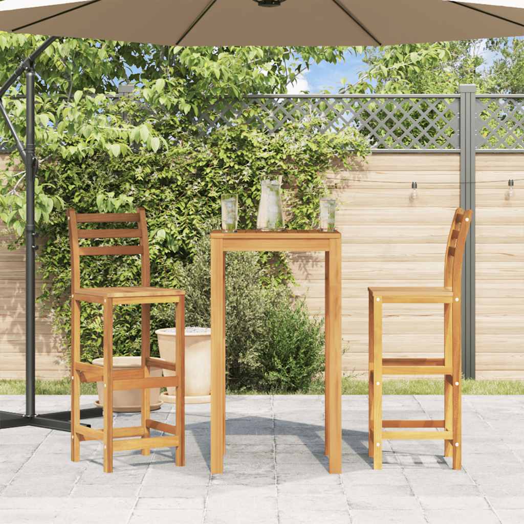 Bar stools 2 pcs. Solid acacia wood