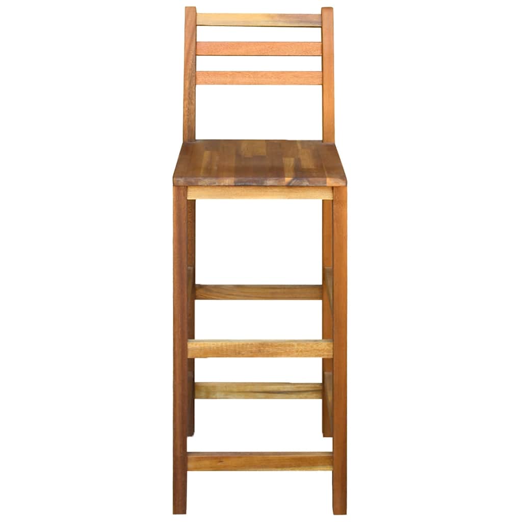 Bar stools 2 pcs. Solid acacia wood