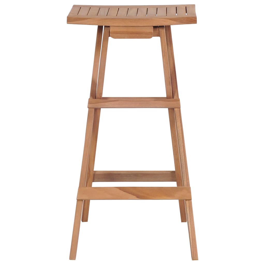 Folding bar stools 4 pcs. Solid teak wood