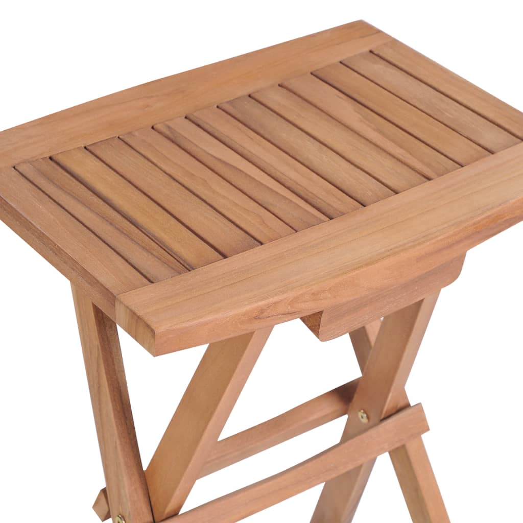 Folding bar stools 4 pcs. Solid teak wood