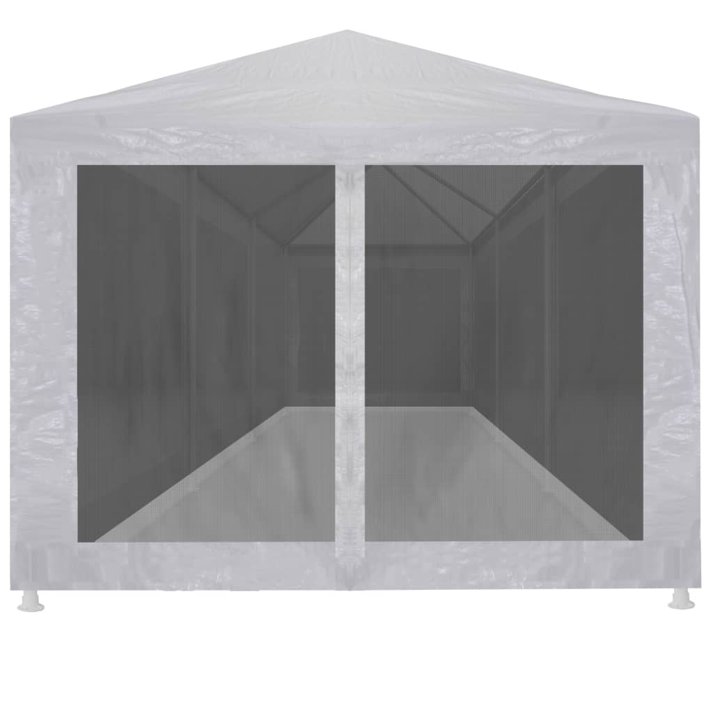 Partyzelt mit 8 Mesh-Seitenwänden 9 x 3 m
