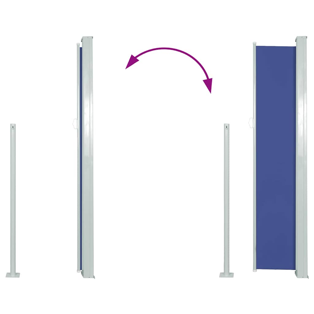 Ausziehbare Seitenmarkise 140x300 cm Blau
