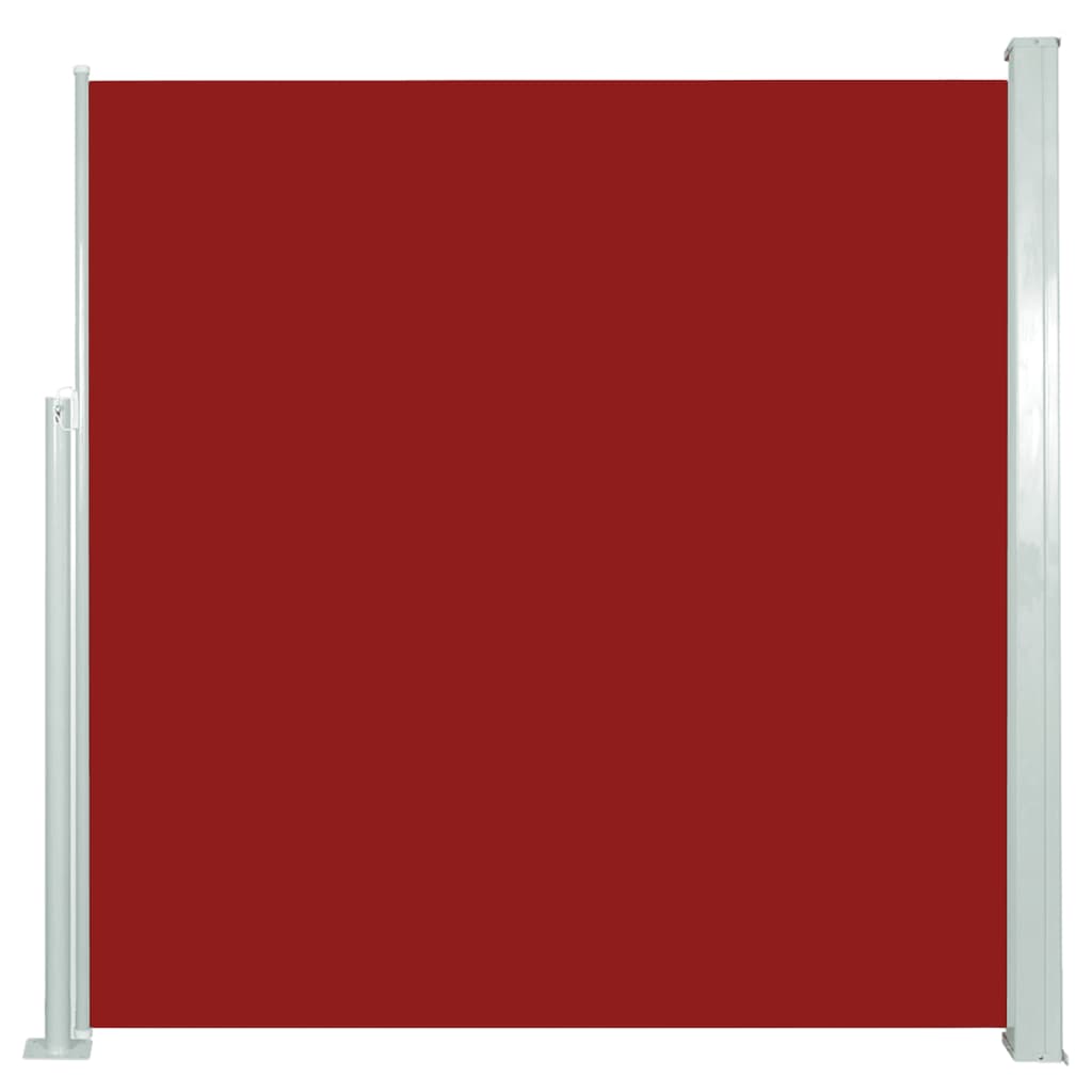 Extendable side awning 140x300 cm red
