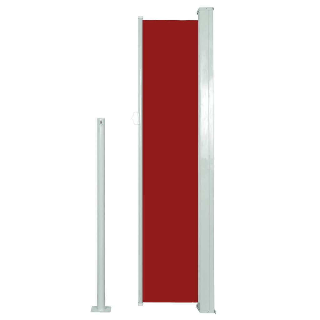 Extendable side awning 140x300 cm red