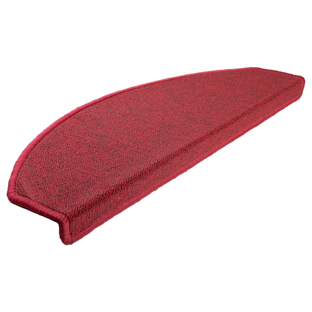 15 pcs. Stair mats Bordeaux red 65 x 24 x 4 cm