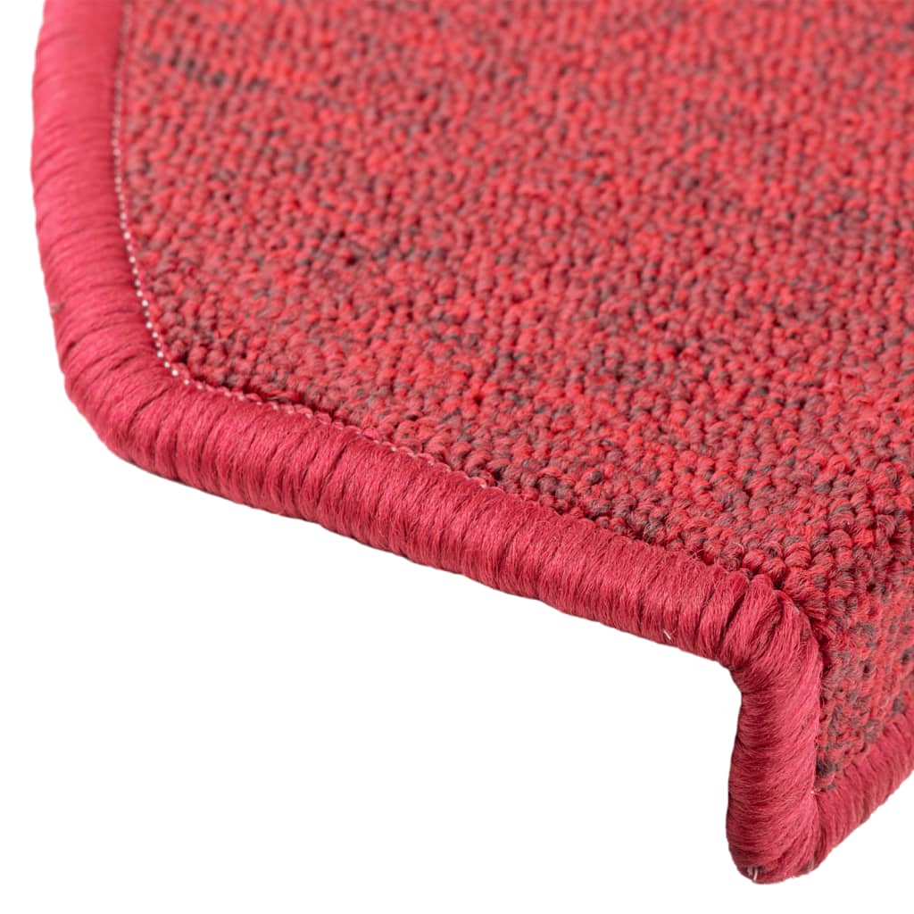 15 pcs. Stair mats Bordeaux red 65 x 24 x 4 cm