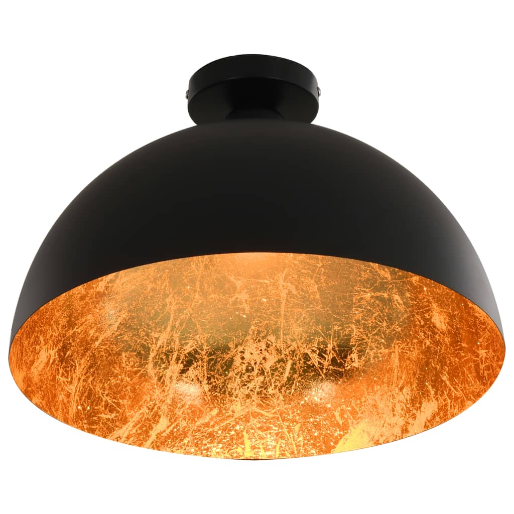Ceiling lights 2 pcs. Black and gold hemispherical E27