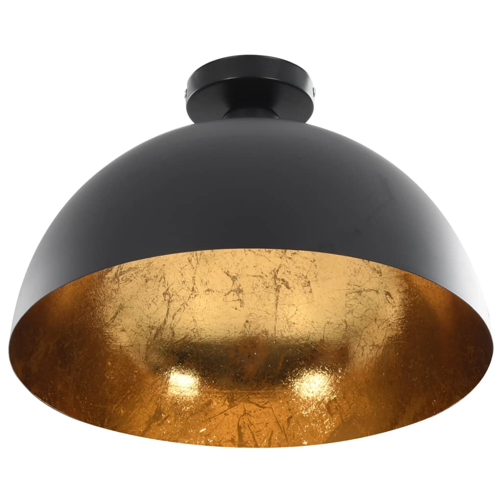 Ceiling lights 2 pcs. Black and gold hemispherical E27