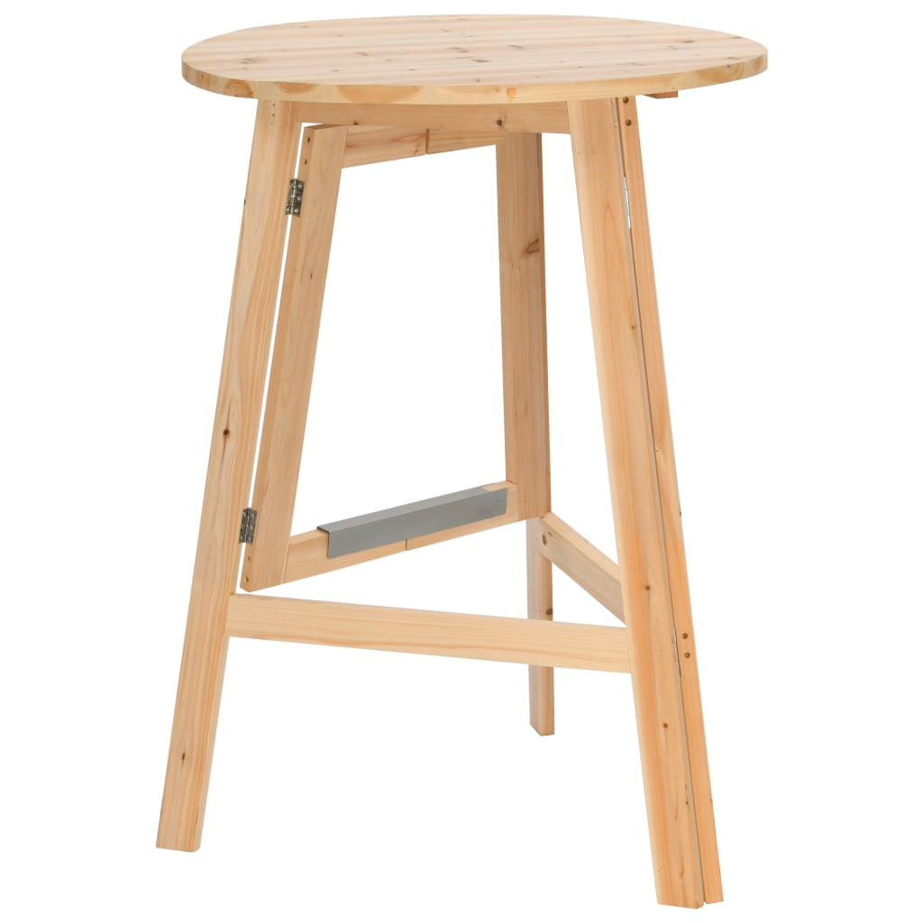 Folding bar table 78 cm fir wood