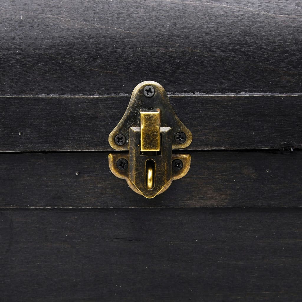 Treasure Chest Wood Large Black