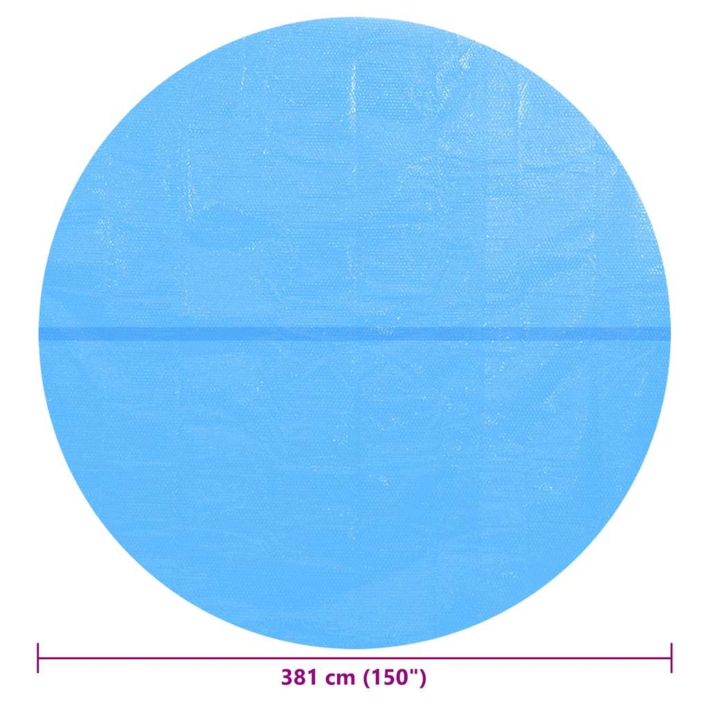 Treibende Runde PE Pool-Solarplane 381 cm Blau