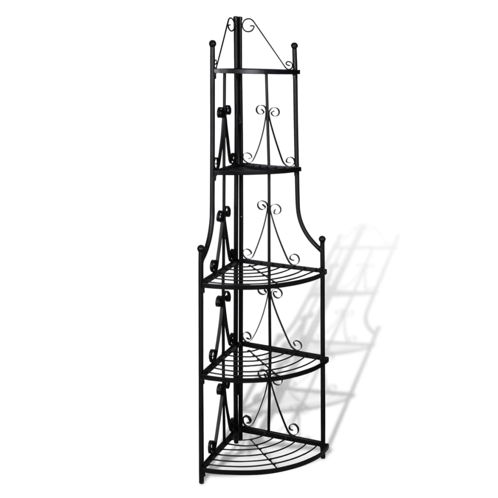 Plant stairs flower shelf standing shelf corner shelf black