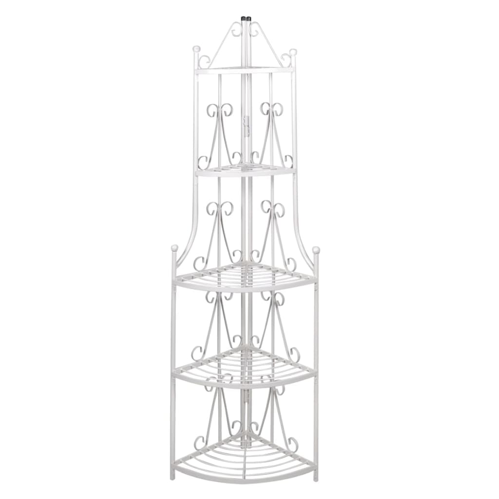 Plant stairs flower shelf standing shelf corner shelf flower stairs steel white