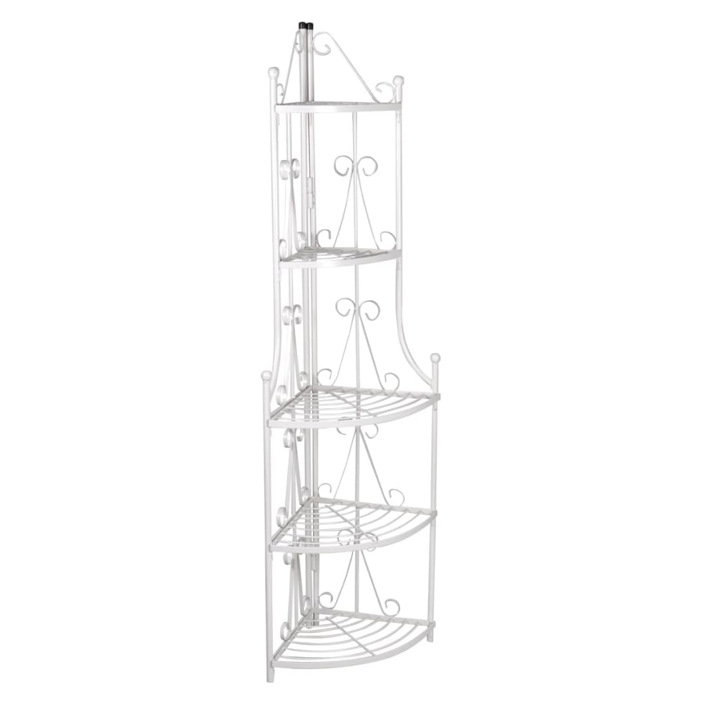 Plant stairs flower shelf standing shelf corner shelf flower stairs steel white