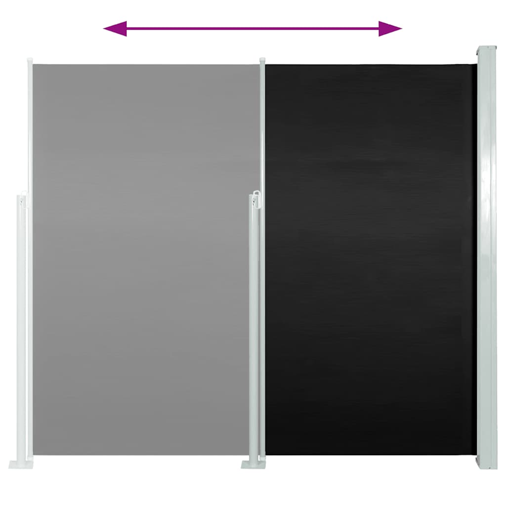Auvent latéral 160x300 cm noir