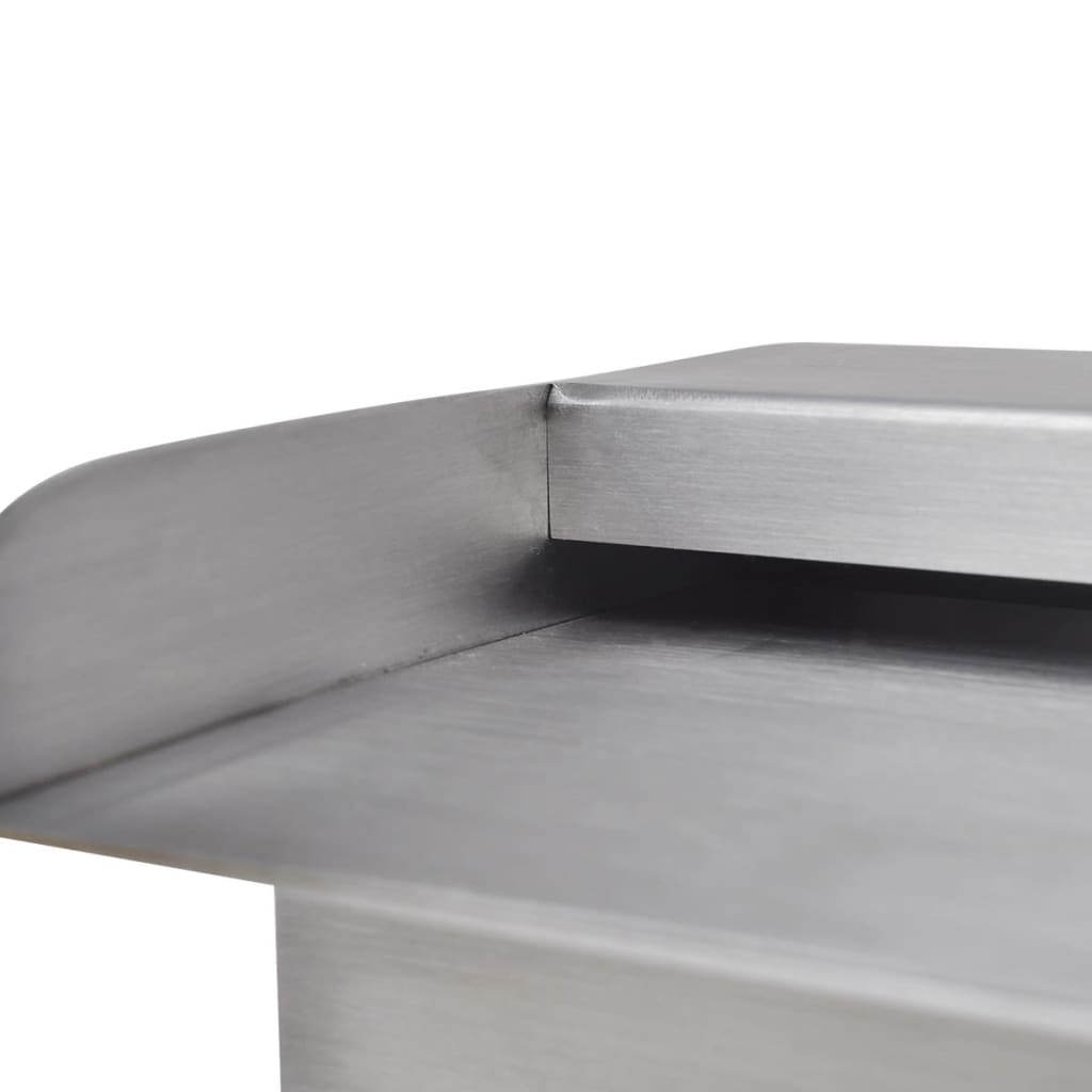 Pool waterfall fountain rectangular stainless steel 30 cm