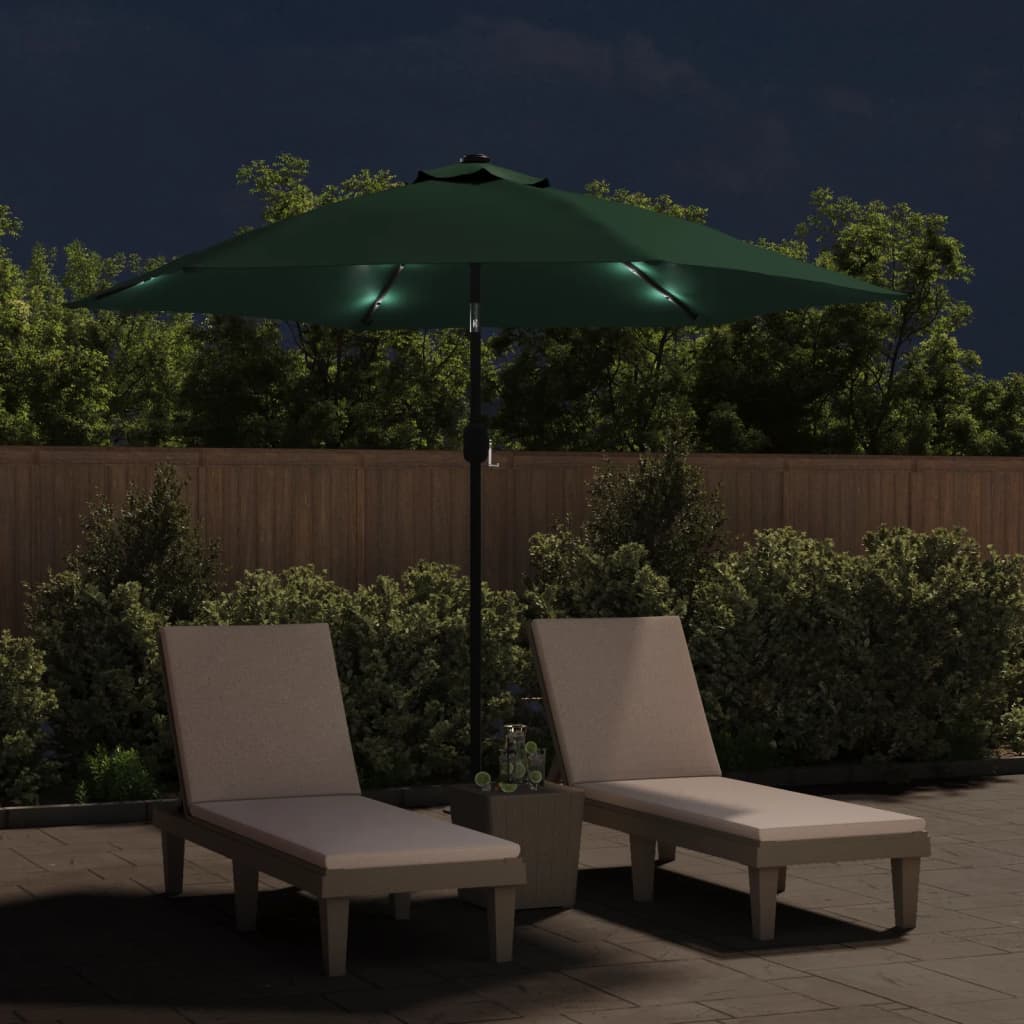 LED cantilever shade 3 m green
