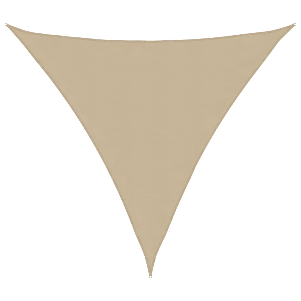 Sun sail Oxford fabric triangular 3.6x3.6x3.6 m beige
