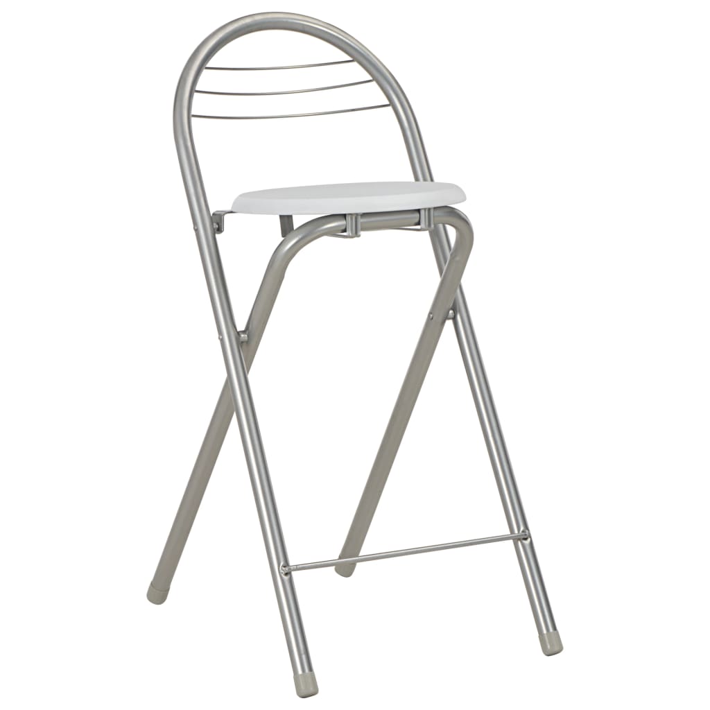 3-piece bar set with shelves wood and steel white