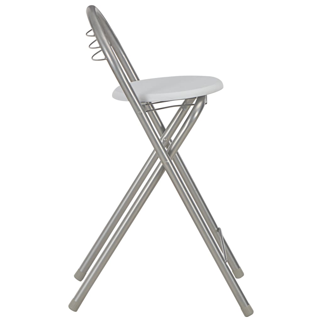 3-piece bar set with shelves wood and steel white