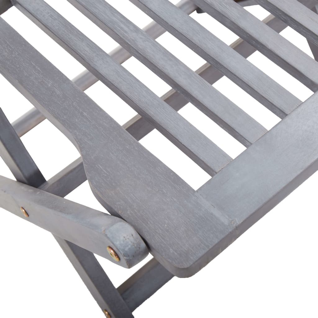 Folding garden chairs 2 pcs. Solid acacia wood
