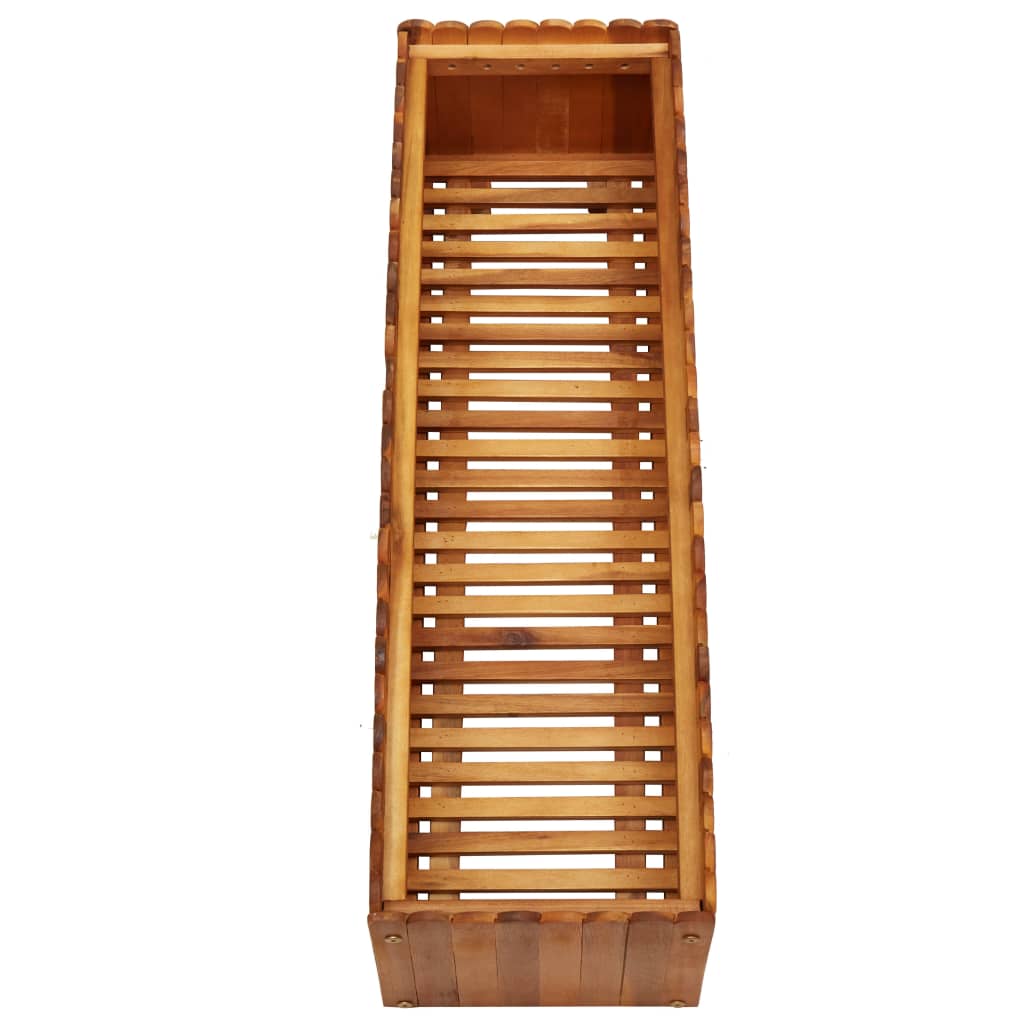 Garden raised bed 100 x 30 x 25 cm solid acacia wood