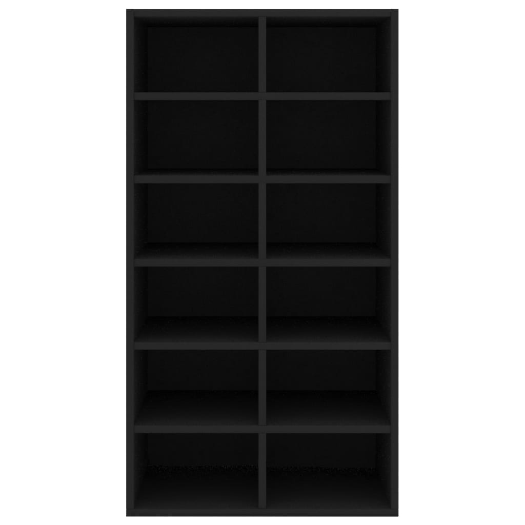 Étagère à chaussures noir 54x34x100,5 cm en bois
