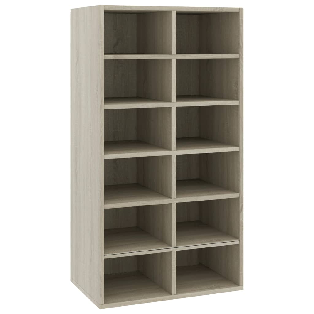 Étagère à chaussures chêne Sonoma 54x34x100,5 cm en bois