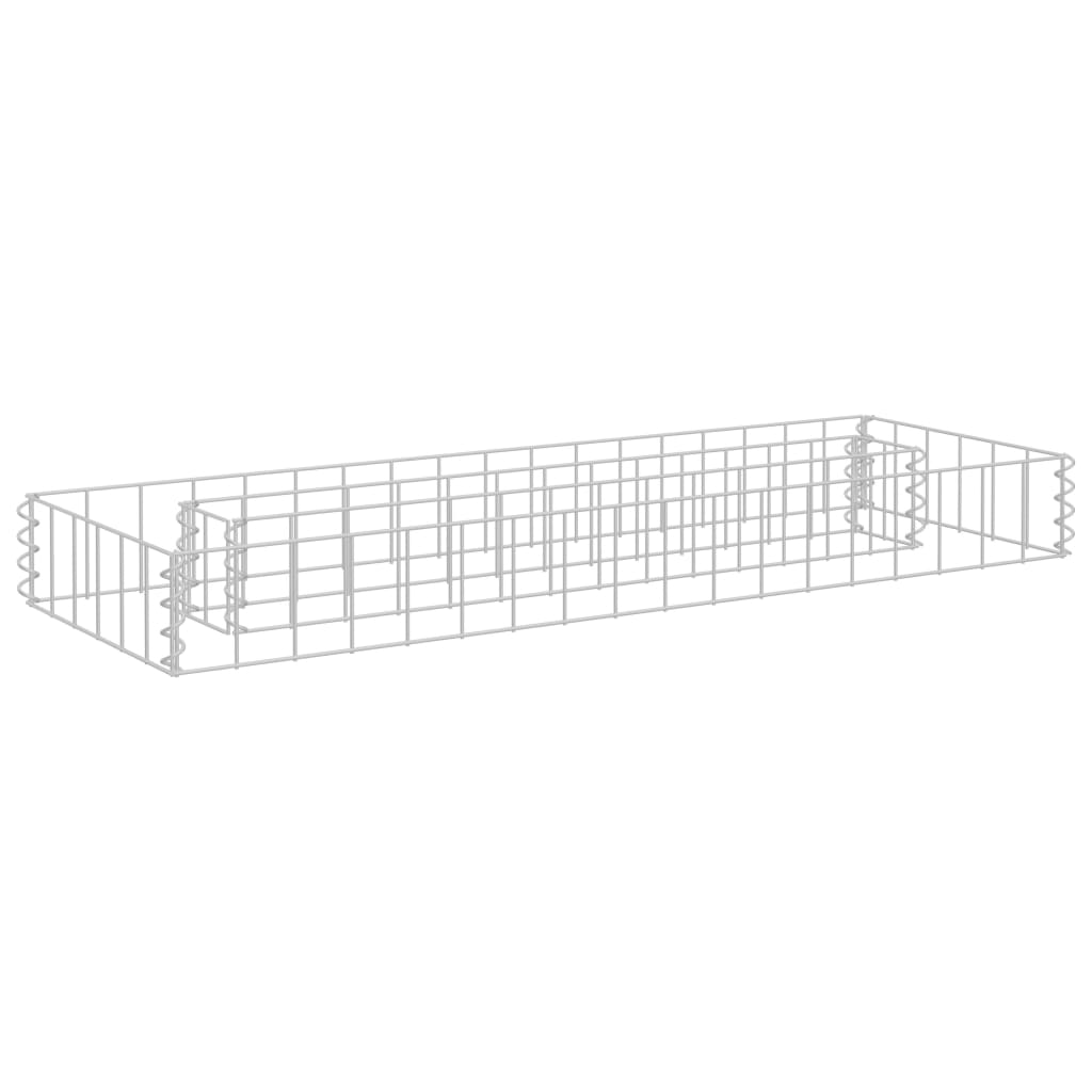 Gabion raised bed galvanized steel 90x30x10 cm