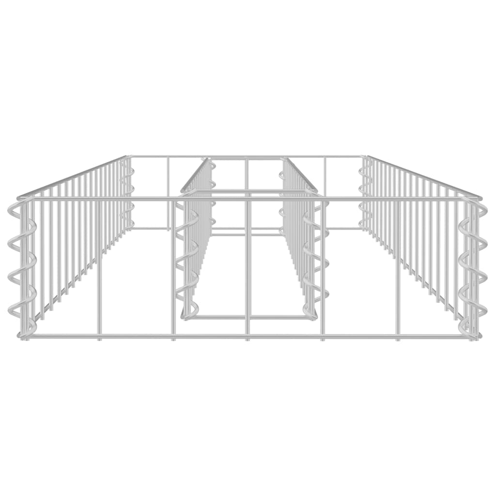 Gabion raised bed galvanized steel 90x30x10 cm