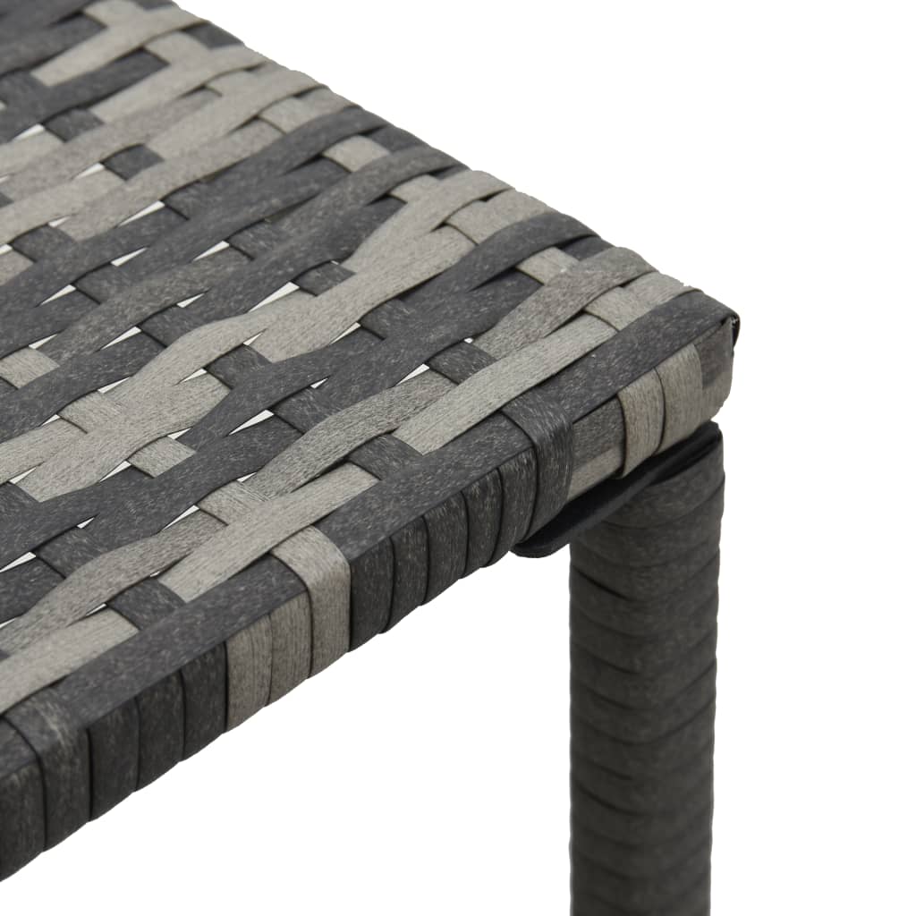 Sun loungers with table poly rattan anthracite
