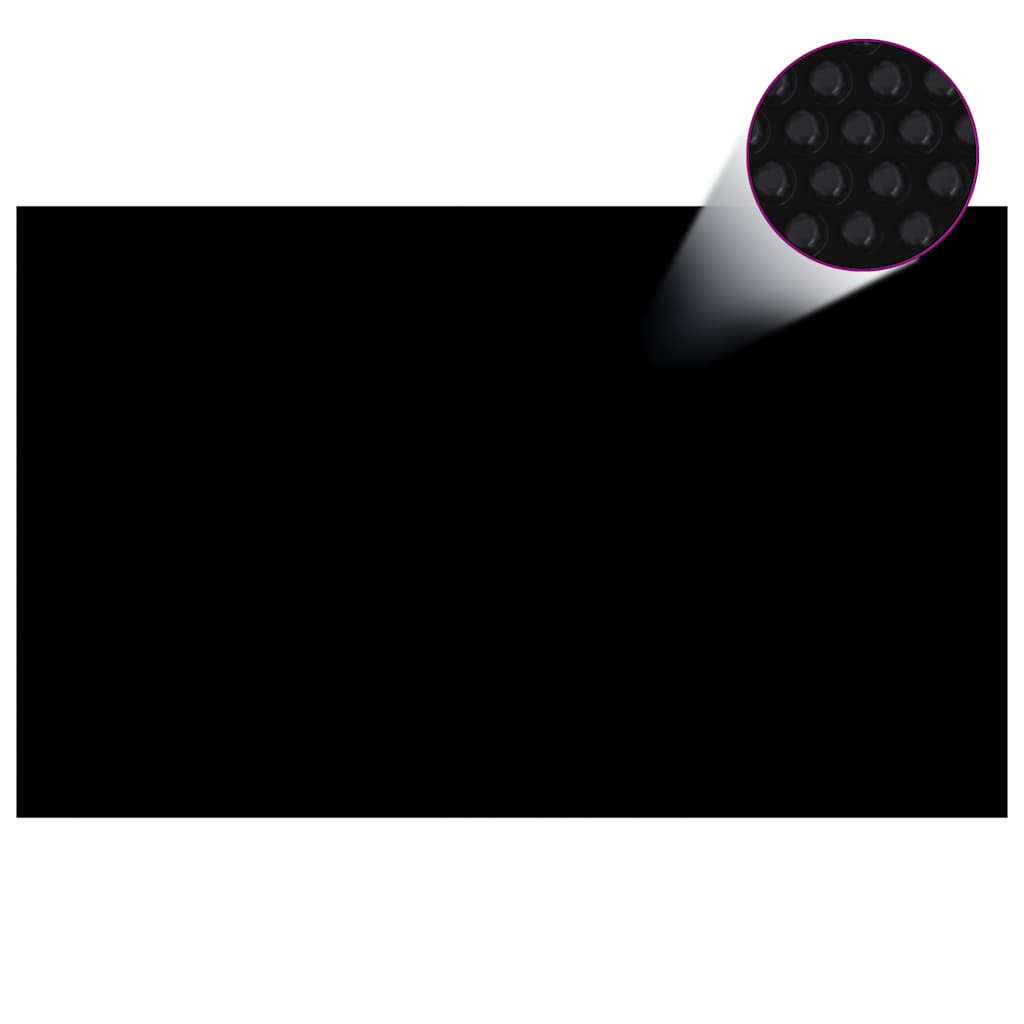 Couverture de piscine noire 260x160 cm PE