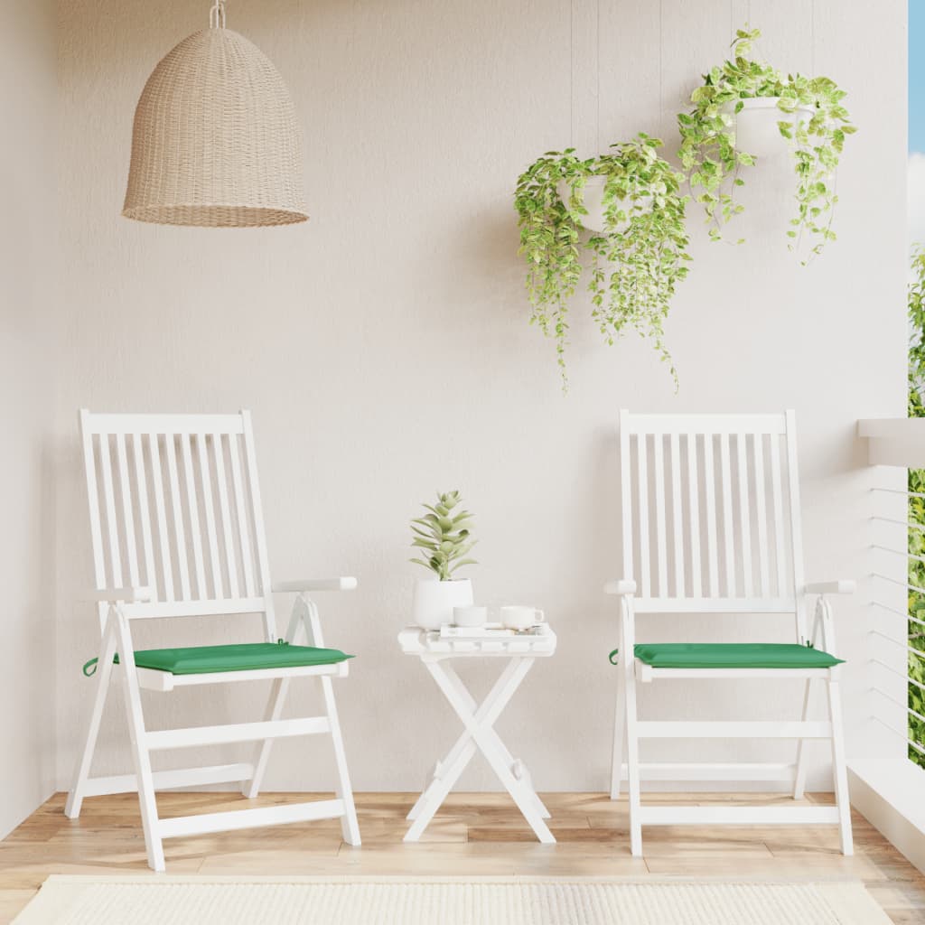 Garden chair cushions 2 pcs. Green 50x50x3 cm Oxford fabric
