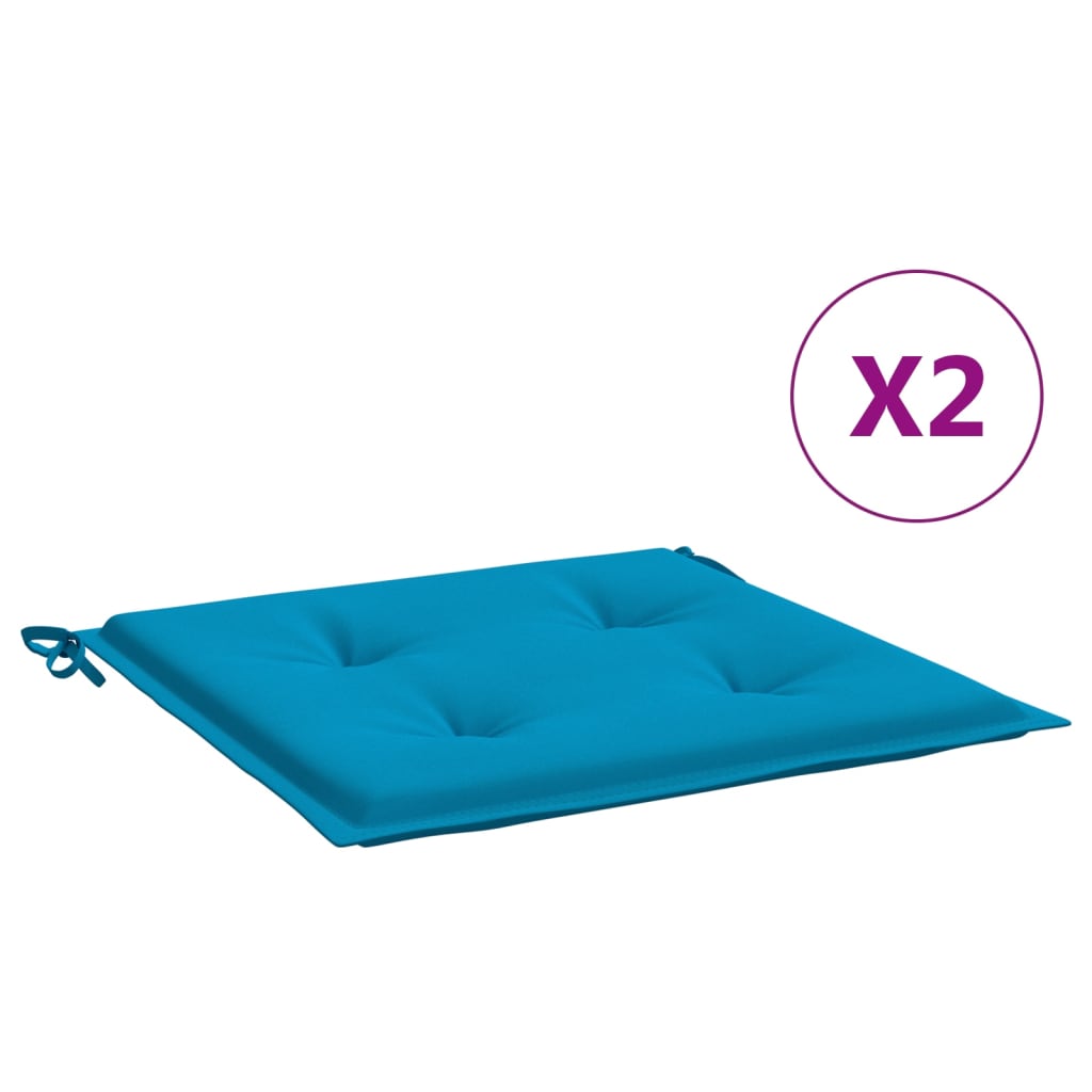 Coussins de chaise de jardin 2 pcs Bleu 50x50x3 cm Tissu Oxford