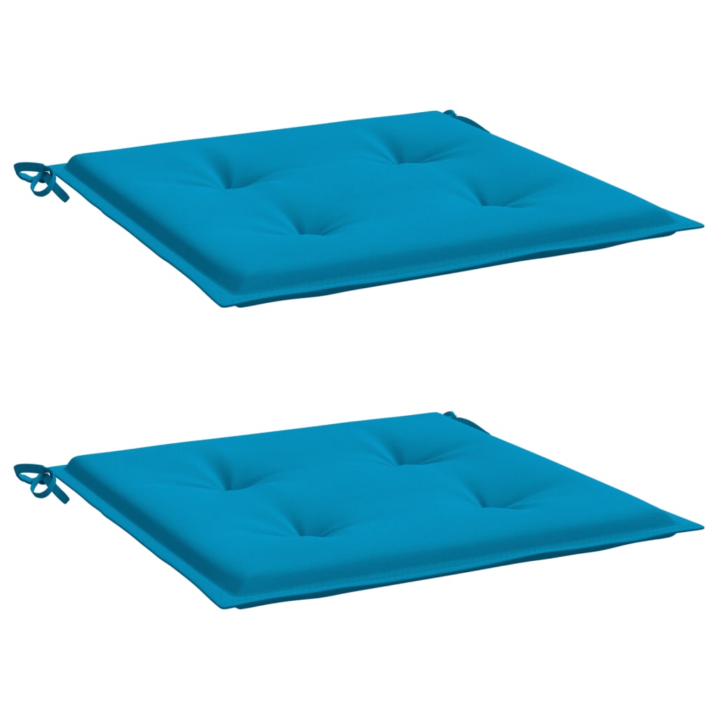 Coussins de chaise de jardin 2 pcs Bleu 50x50x3 cm Tissu Oxford