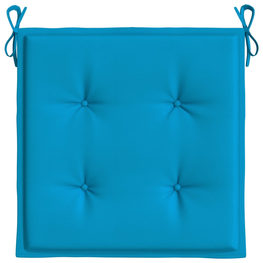 Coussins de chaise de jardin 2 pcs Bleu 50x50x3 cm Tissu Oxford