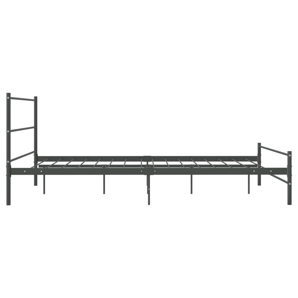 Bettgestell ohne Matratze Grau Metall 140×200 cm