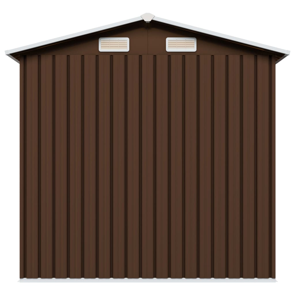 Geräteschuppen Braun 204x132x186 cm Stahl